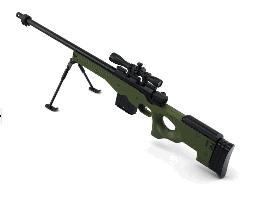 Model sniper rifle Accuracy International L96A1 (AWP) scale 1: 3 green