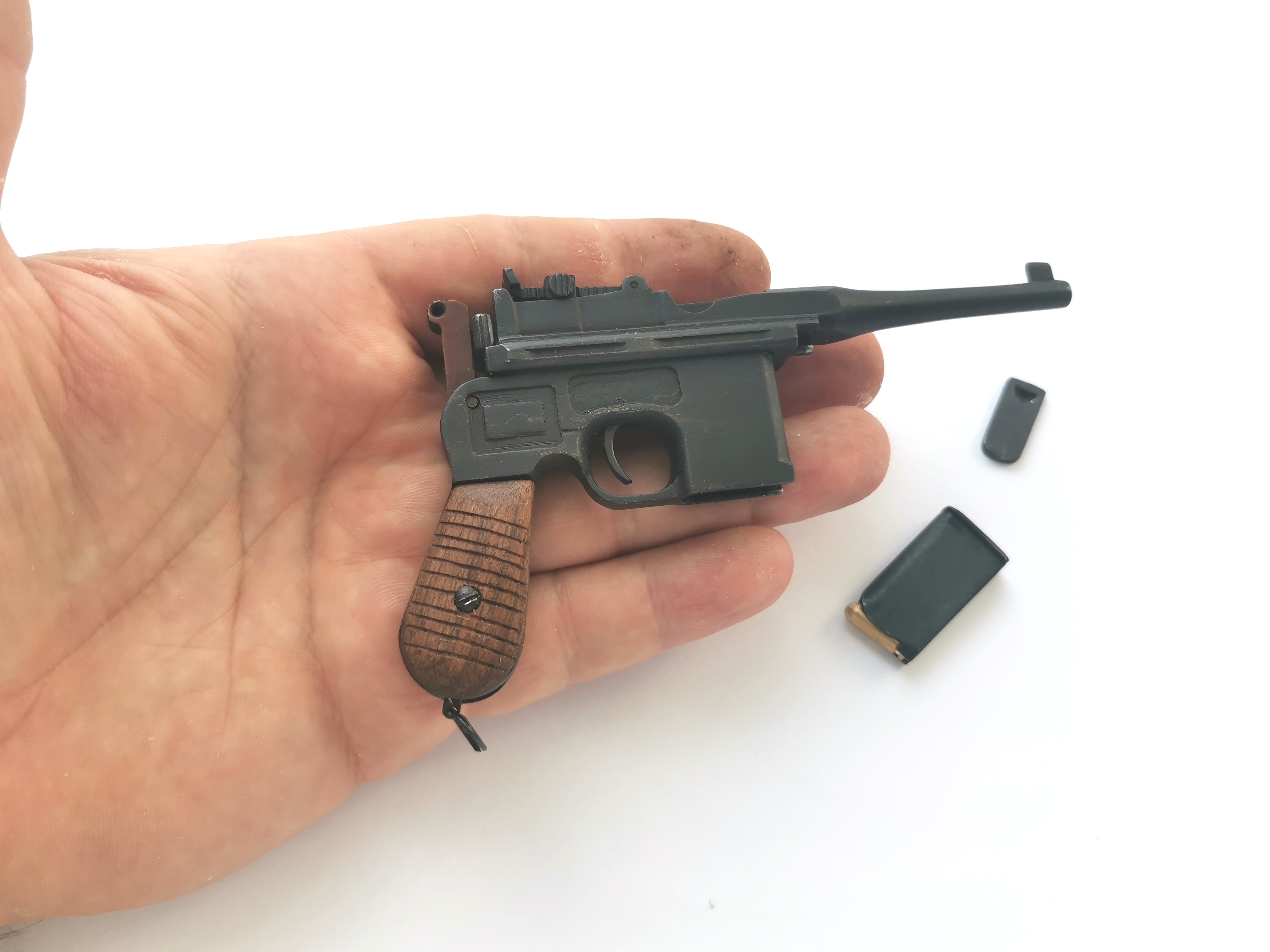 Cap gun Mauser C96 with clip made PocketARS