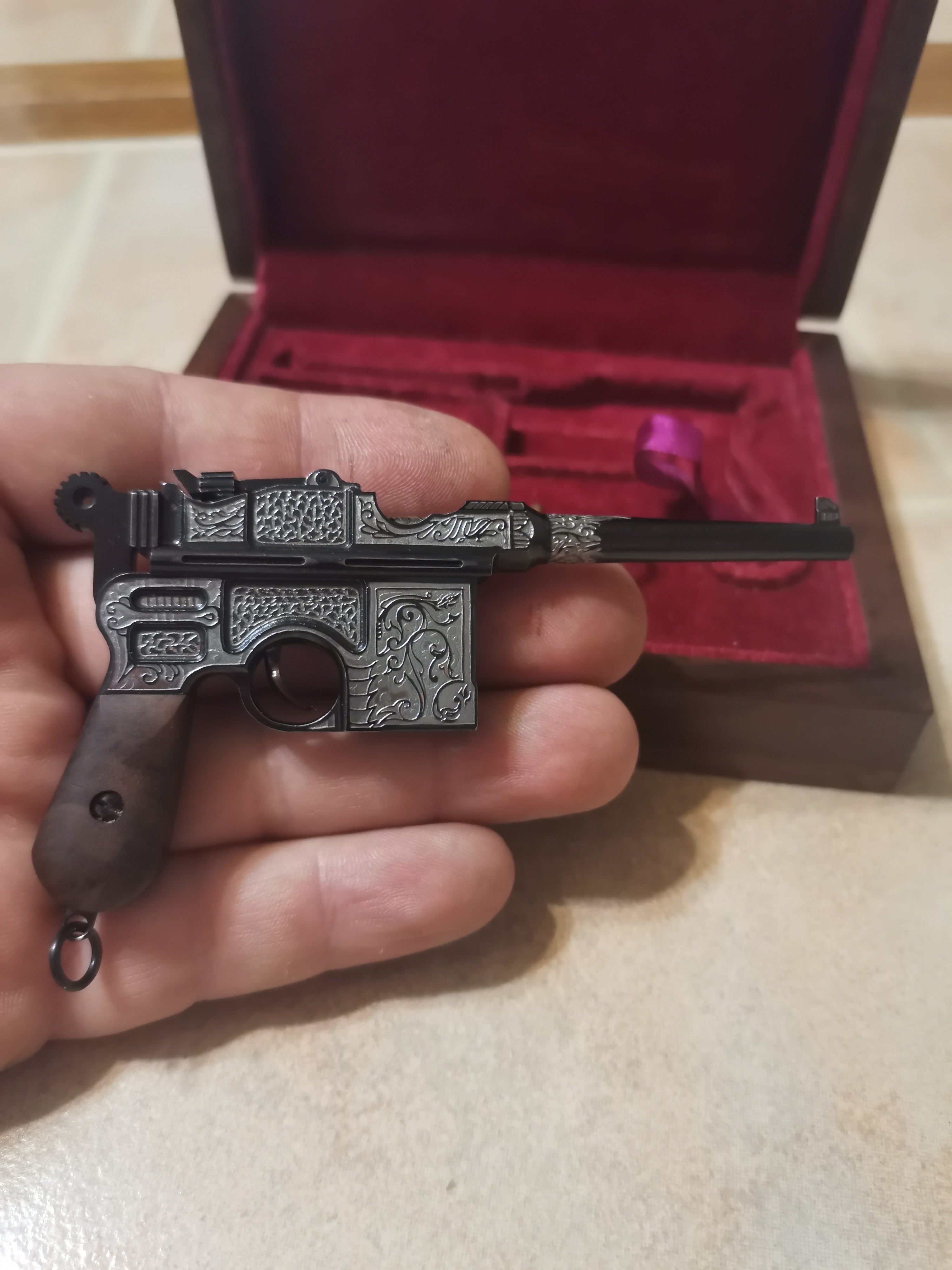 3mm Mauser C96 platinum coating made PocketARS